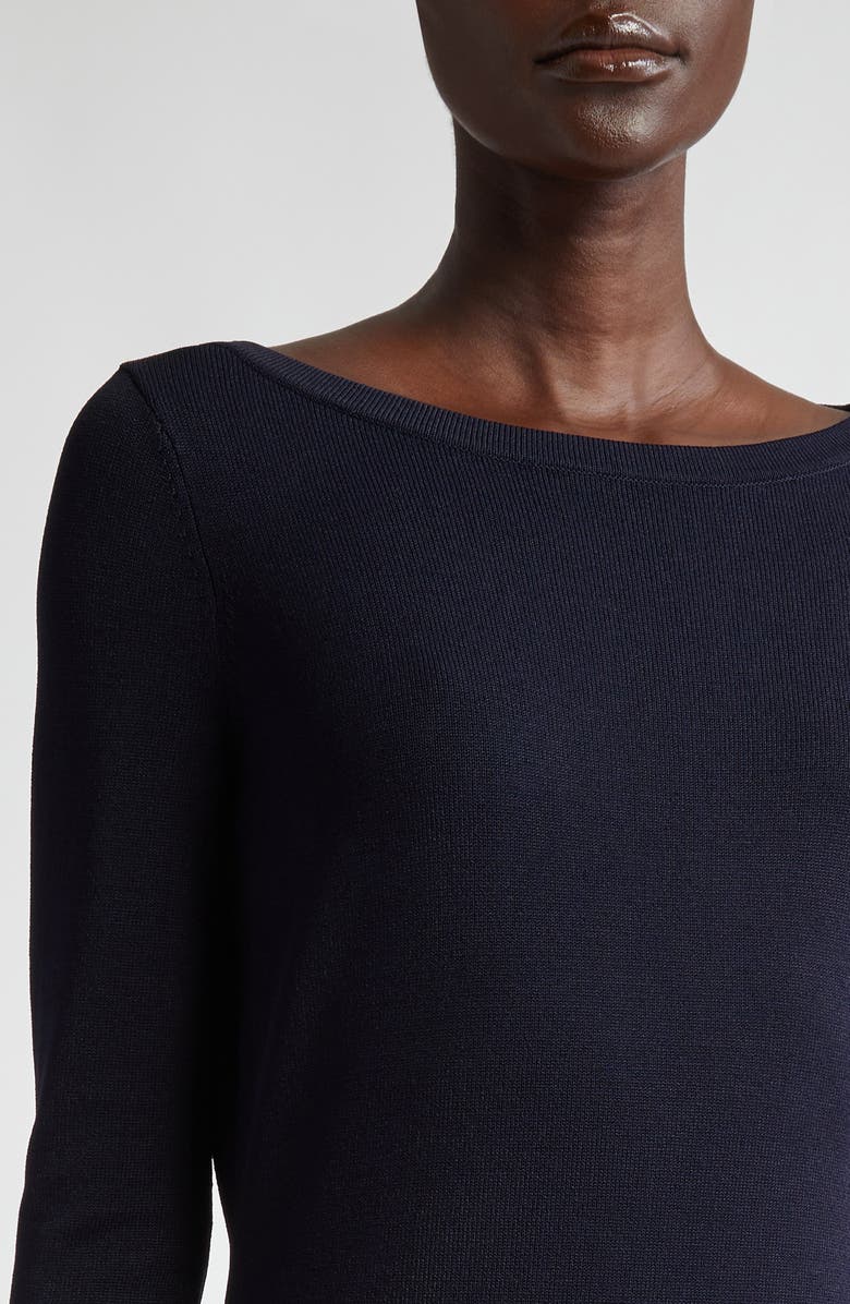 ST. JOHN Santiago Knit Long Sleeve Sweater Dress, Alternate, color, Midnight