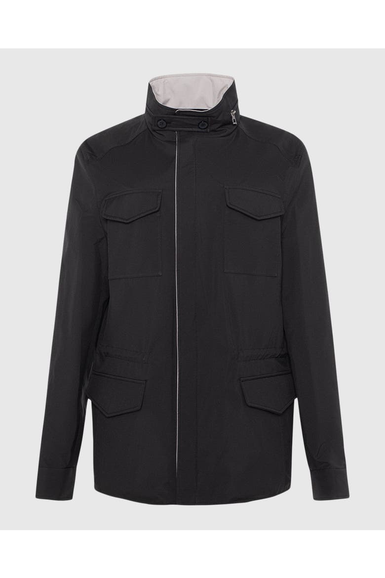 Lightweight Reversible Jacket, Alternate, color, BLACK/LIGHT BEIGE
