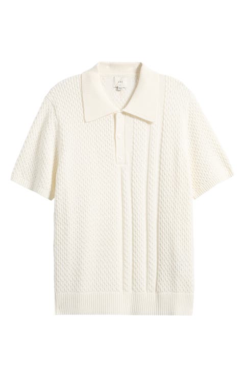 Santino Textured Cotton Polo Sweater