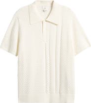 CHÉ Santino Textured Cotton Polo Sweater