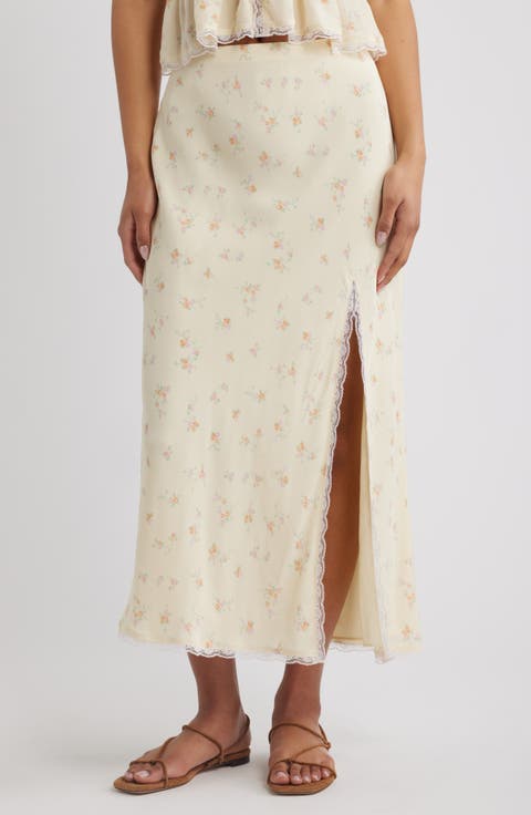 Silvia Floral Print Maxi Skirt