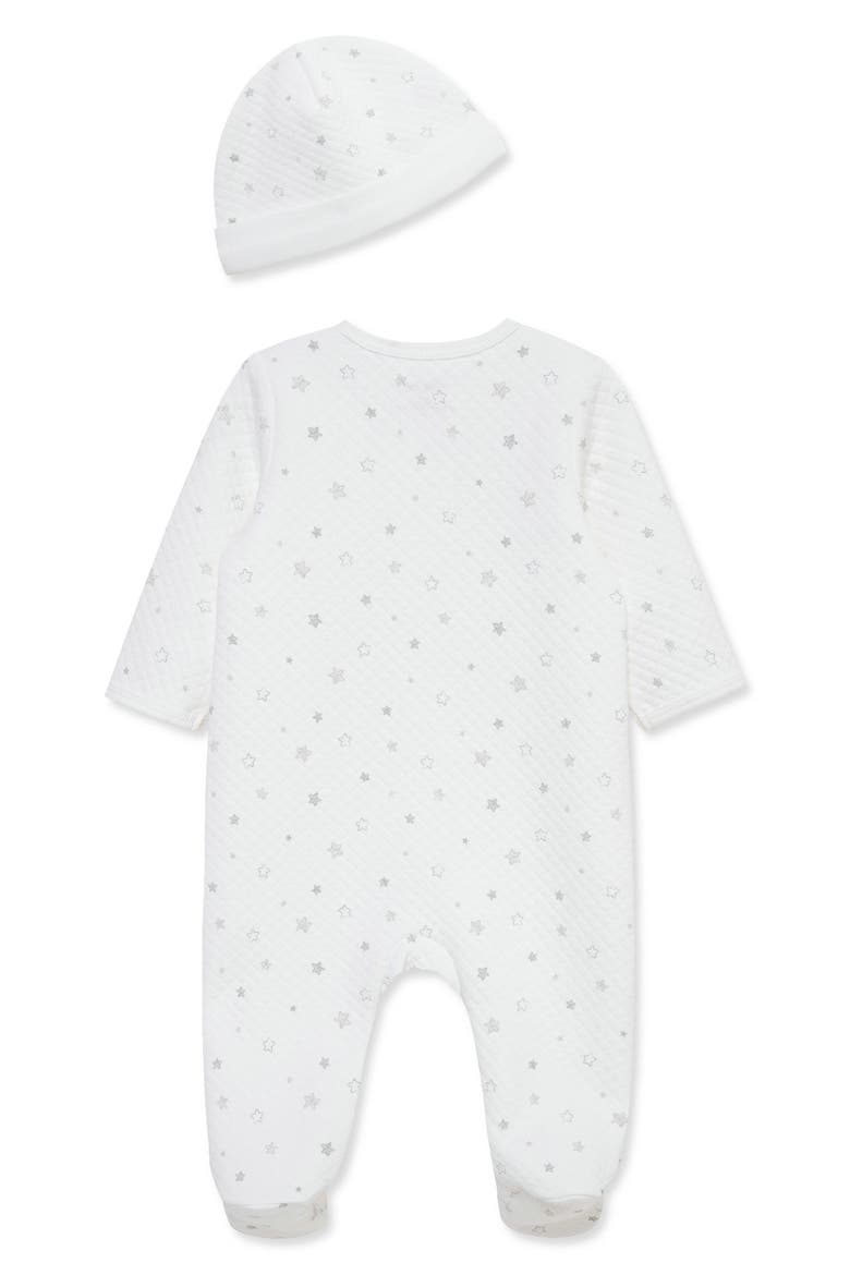 Kids' Stars Quilted Footie & Beanie Set, Alternate, color, WHITE