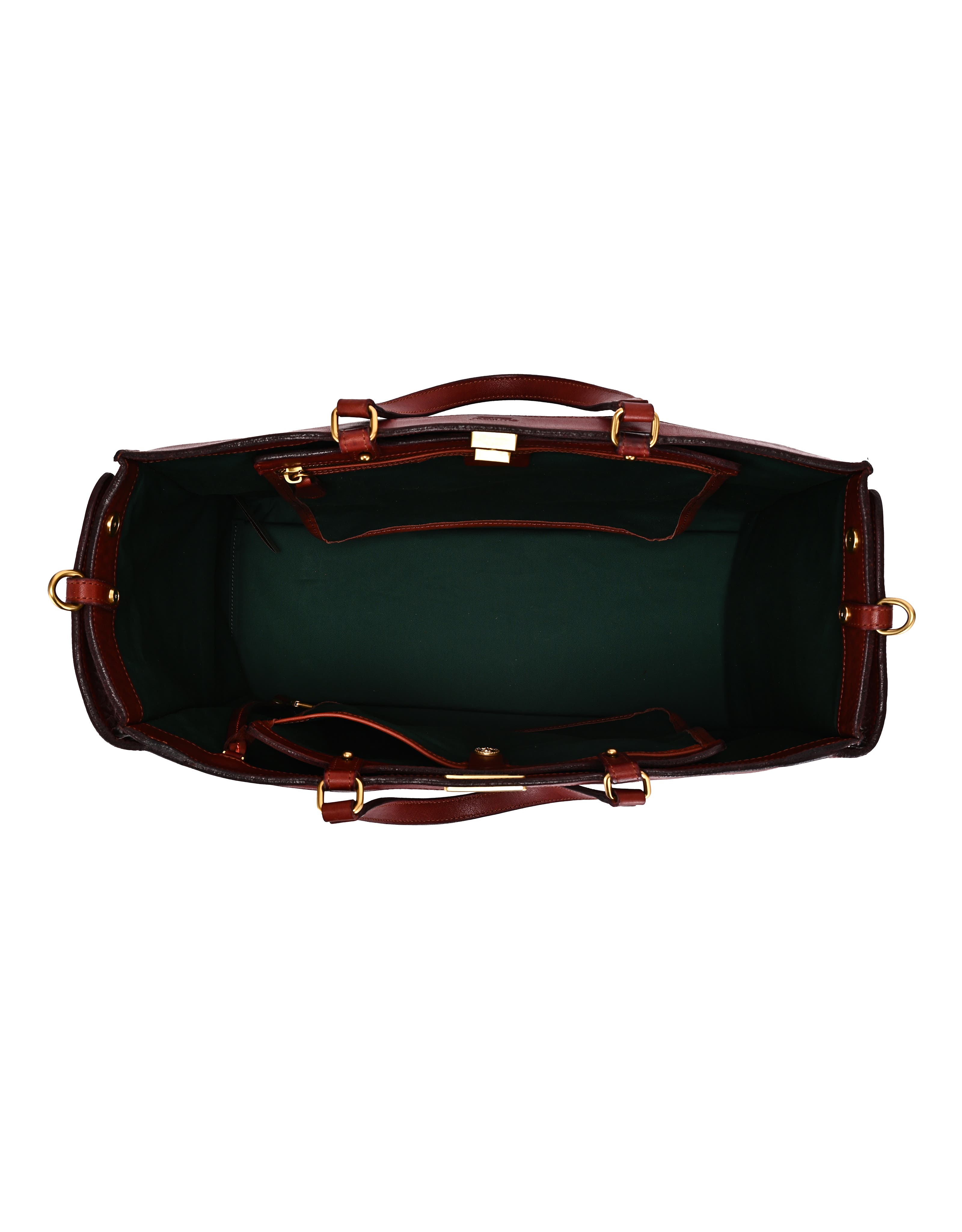 OLD TREND Ixia Genuine Leather Jet Set Travel Tote, Alternate, color, Brown