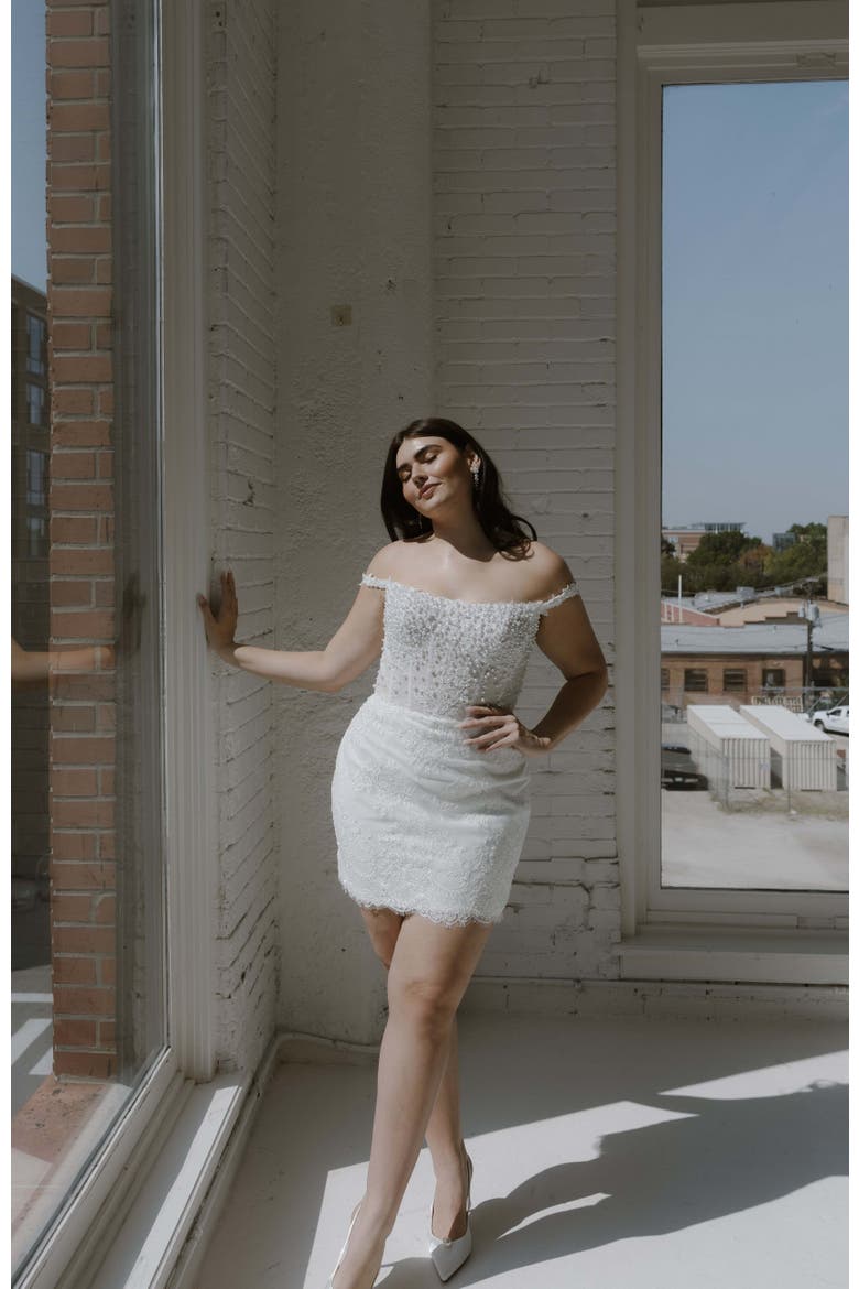 Estella Mini Dress, Alternate, color, Ivory