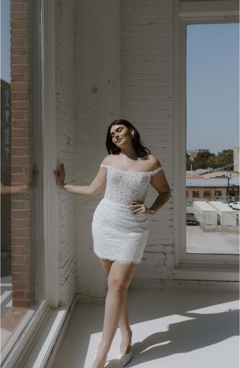 Untamed Petals Estella Mini Dress, Alternate, color, Ivory