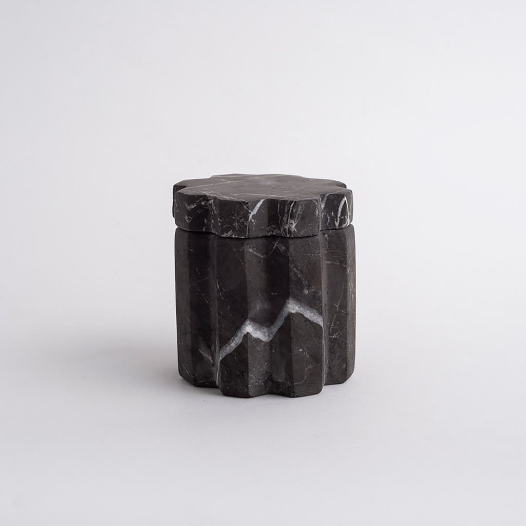 AndJacob Decor Tauro Container in Black Marble  product
