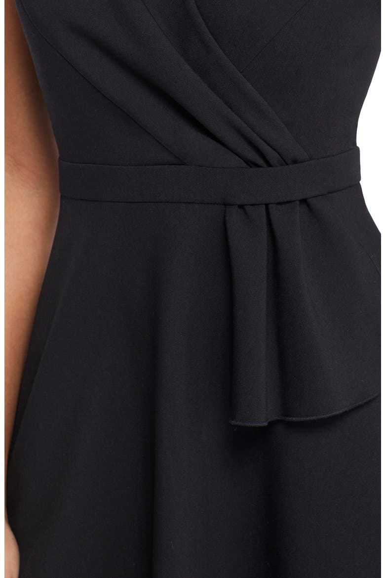 Lydia Double Face Twist Dress (Nordstrom Exclusive), Alternate, color, BLACK