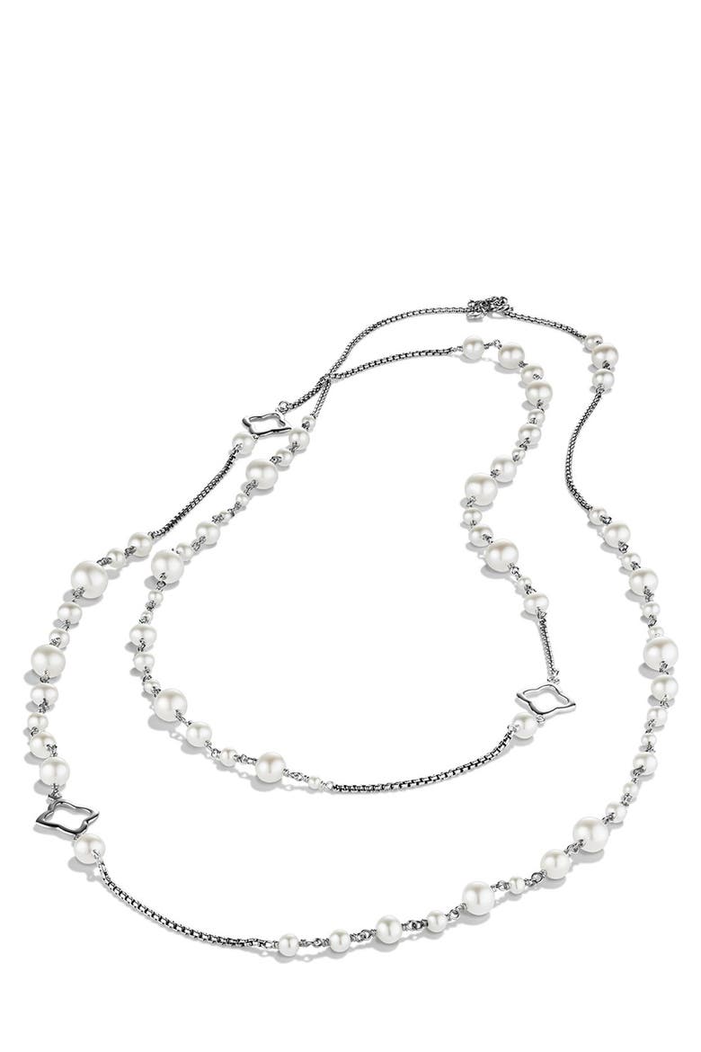 Bijoux Chain Necklace with Pearls, Alternate, color, PEARL