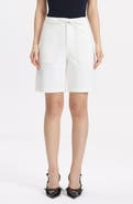 Bayeas Drawstring High Waist Denim Bermuda Shorts