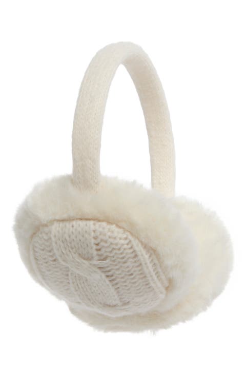 Faux Fur Cable Knit Ear Muffs