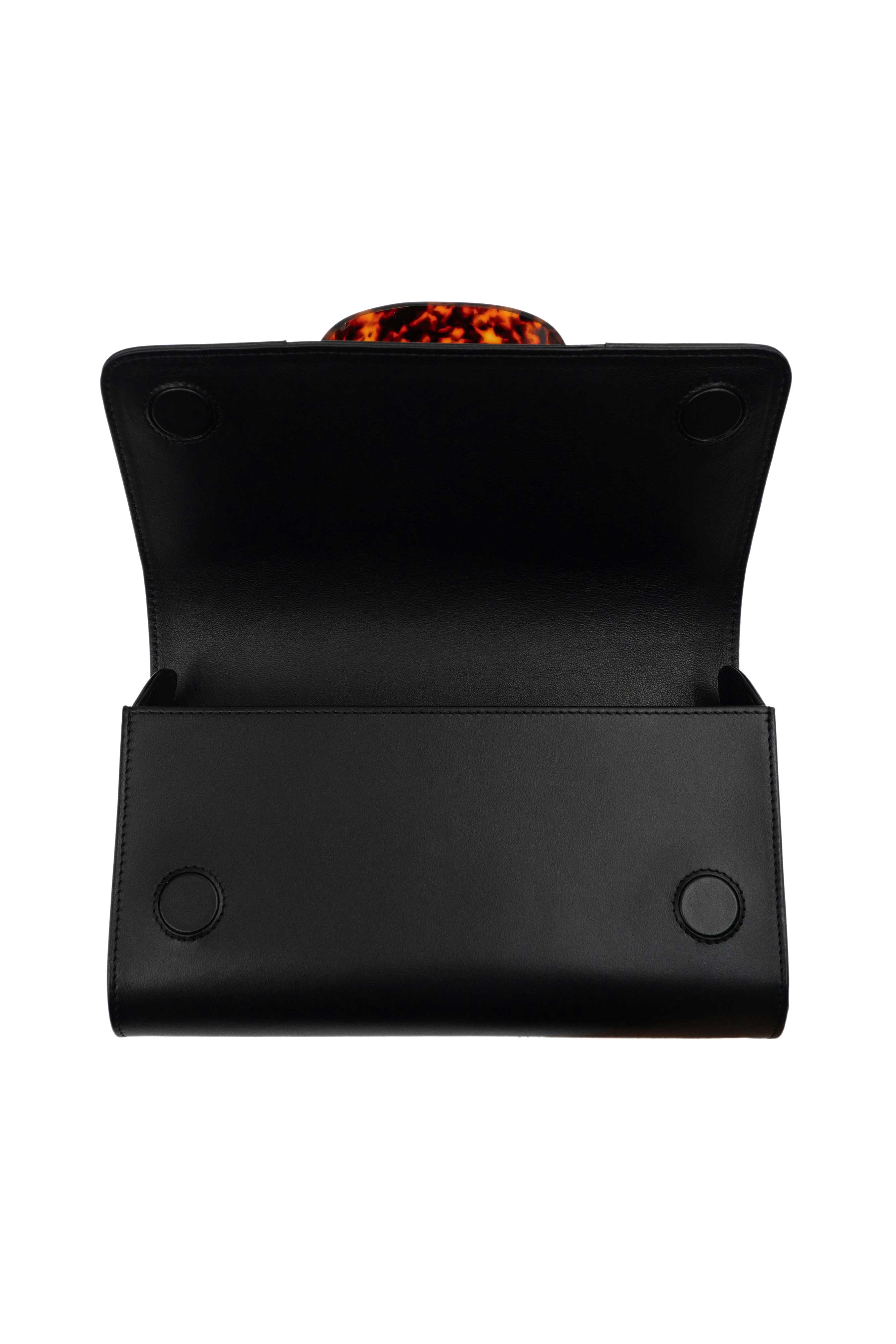 PERRIN PARIS L'Eiffel Clutch Tortoise, Alternate, color, Black / Tortoise