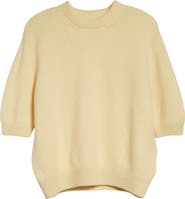 Khaite Davin Short Sleeve Cashmere Sweater
