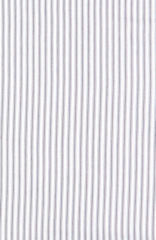 Petite Plume French Ticking Table Runner In Navy