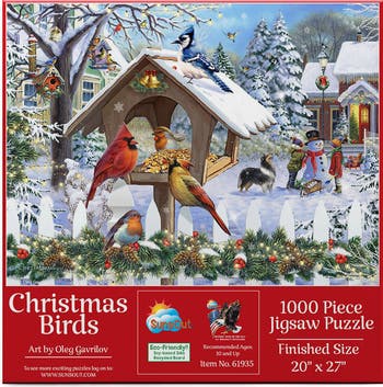 Christmas Birds 1000 piece Jigsaw Puzzle for Adults
