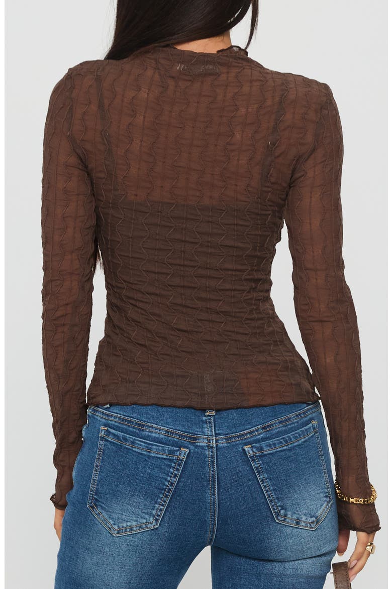 Fabiana Texture Layering Top, Alternate, color, BROWN