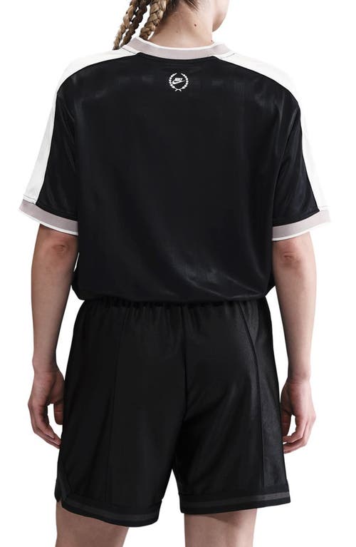 Nike Sportswear V-neck Graphic Jersey In Black