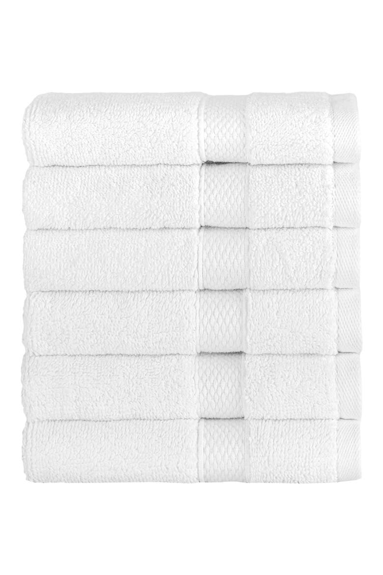 6-Pack Anovia Cotton Washcloths, Alternate, color, WHITE