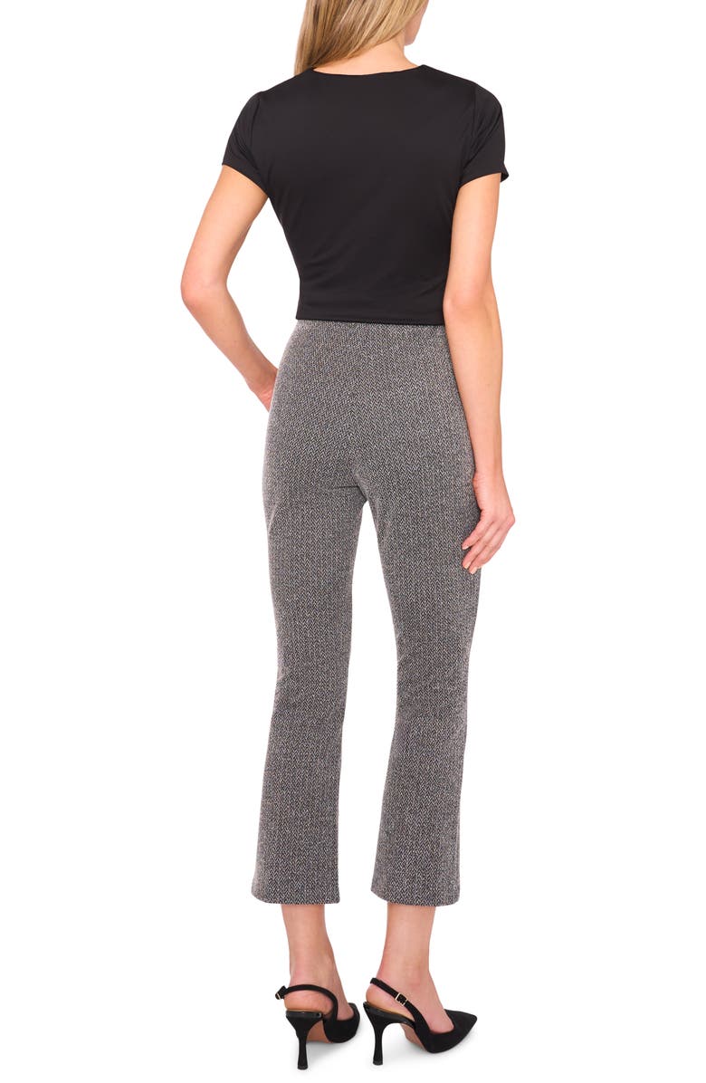 Halogen<sup>®</sup> Herringbone Kick Flare Pants, Alternate, color, Rich Black
