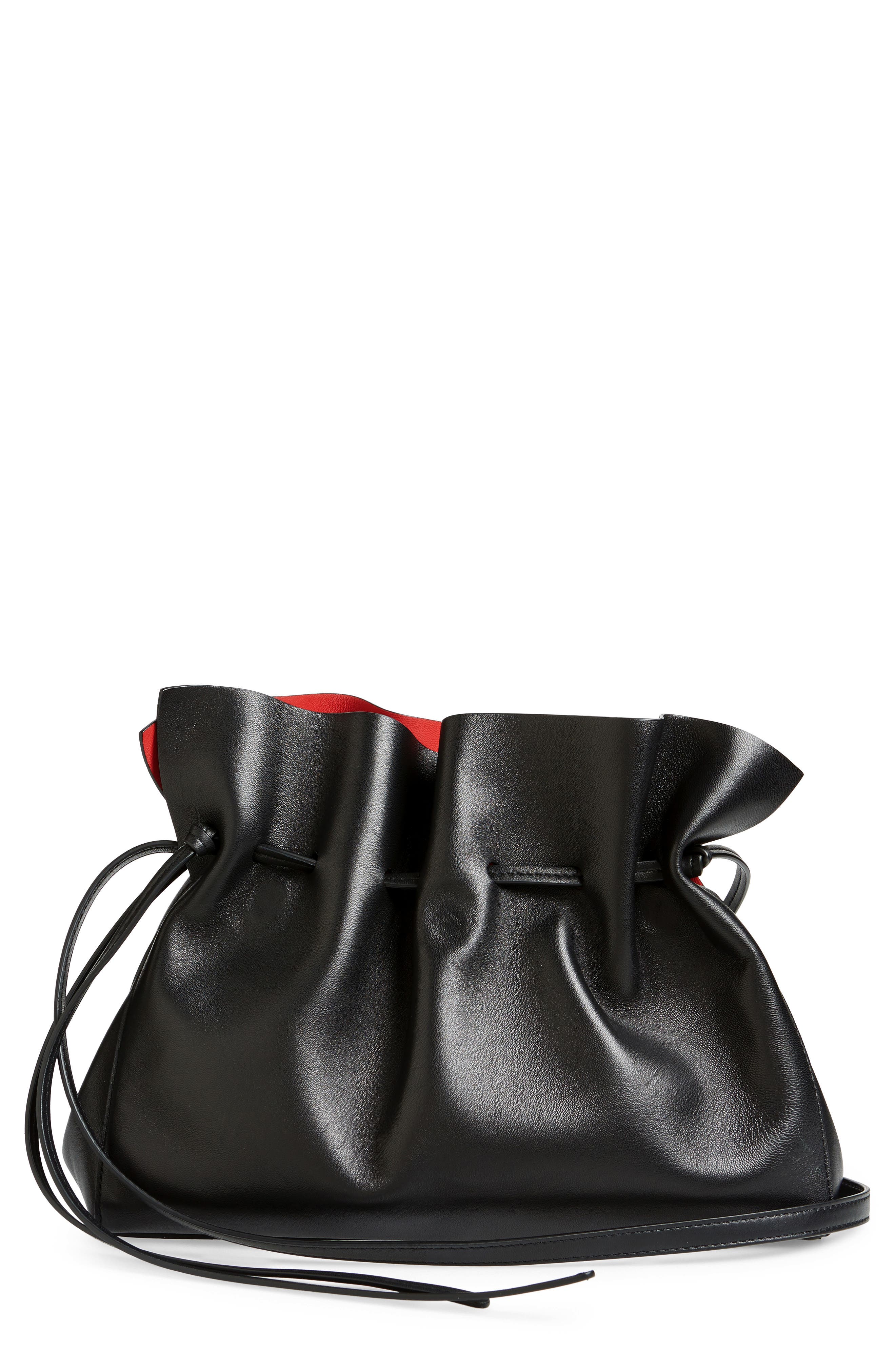 Mansur Gavriel Lambskin Leather Drawstring Bag, Alternate, color, 