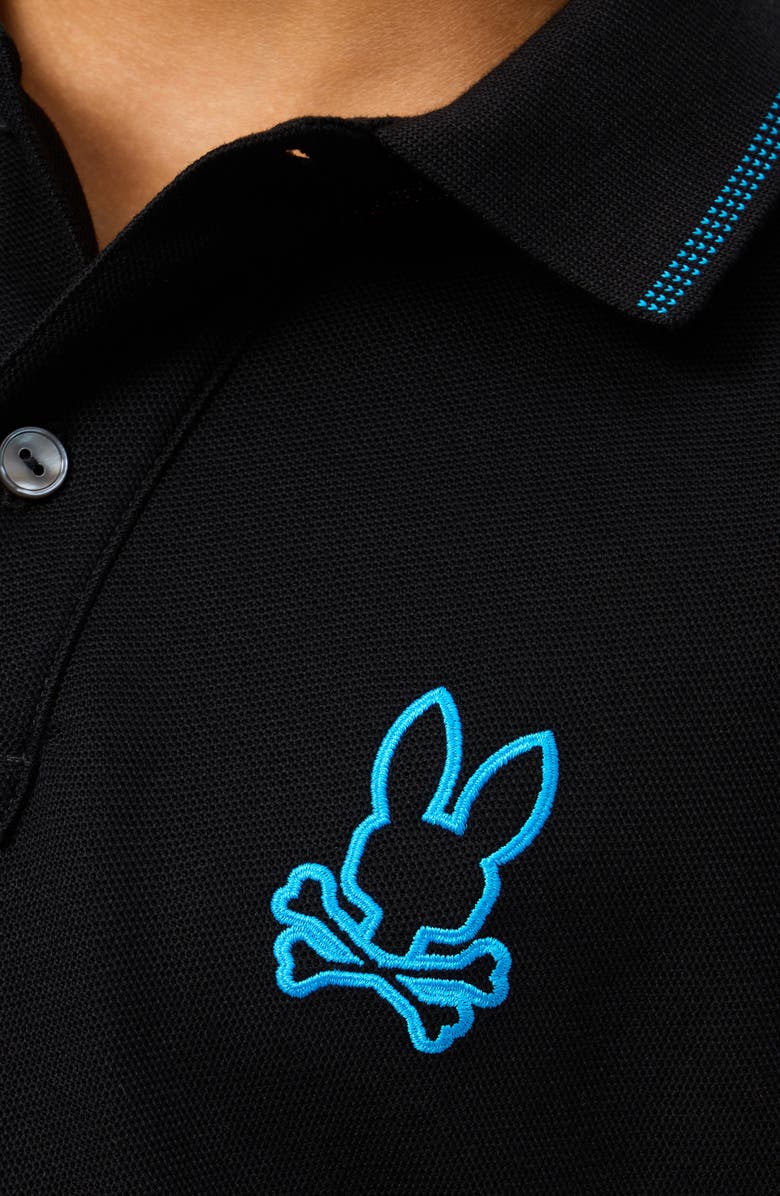 Psycho Bunny Kids' Stanwood Cotton Pique Polo, Alternate, color, Black