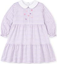 Florence Eiseman Stripe Knit Dress with Embroidered Flowers