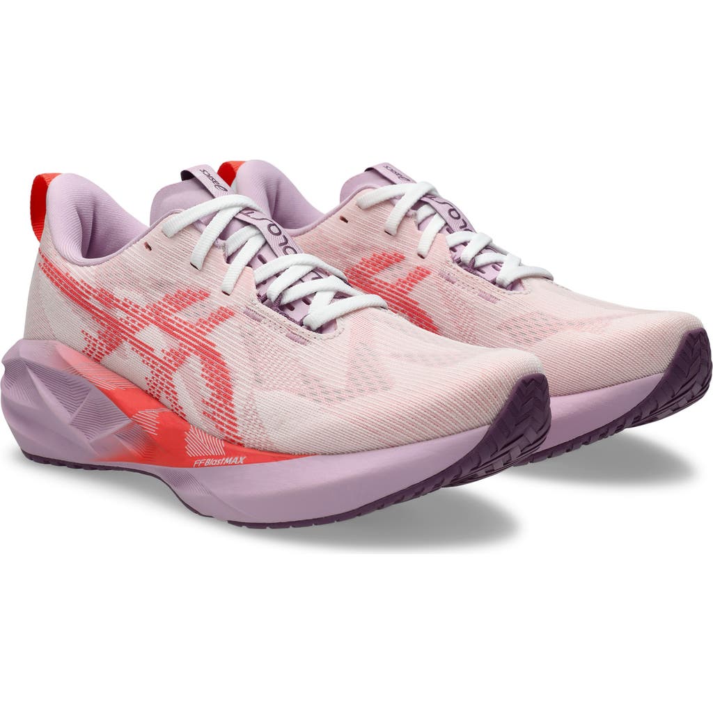 Asics ® Novablast® 5 Running Shoe In White/coral Reef