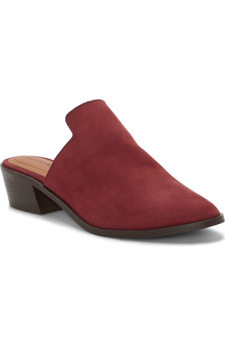 Lucky Brand Myrila Mule, Main, color, Cranberry Leather
