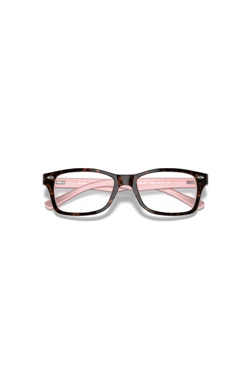 Ray Ban Ray-ban 48mm Square Optical Glasses In Brown