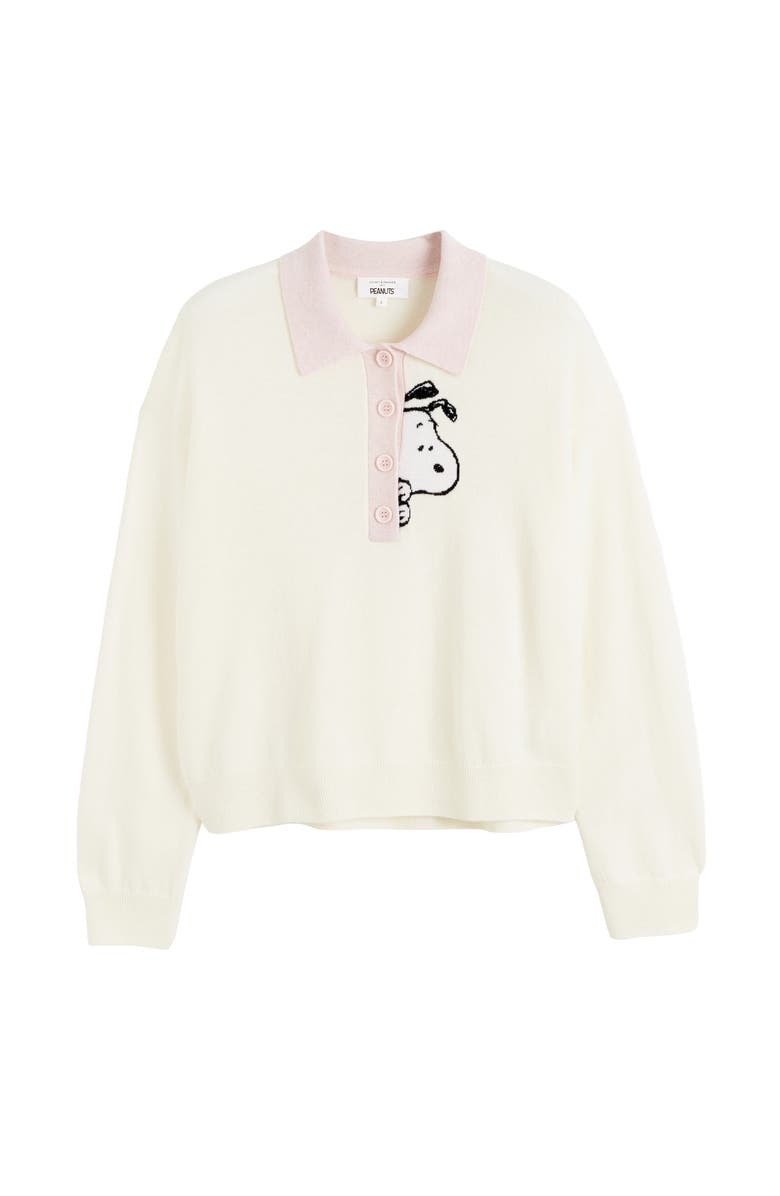 Chinti
Parker Wool-Cashmere Peanuts Polo Shirt, Alternate, color, Cream