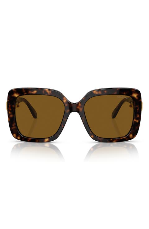 55mm Polarized Square Sunglasses