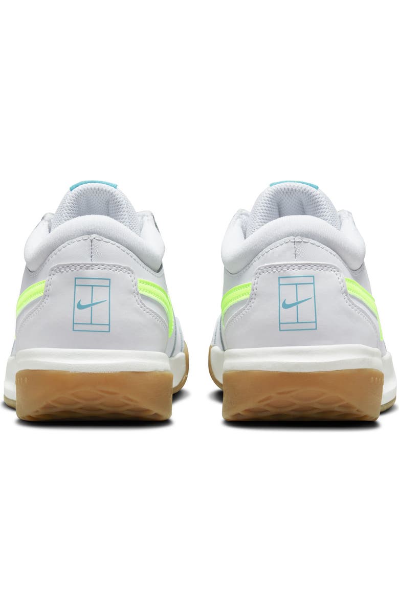 Nike Court Air Zoom Lite 3 Tennis Shoe, Alternate, color, White/ Teal/ Brown/ Lime