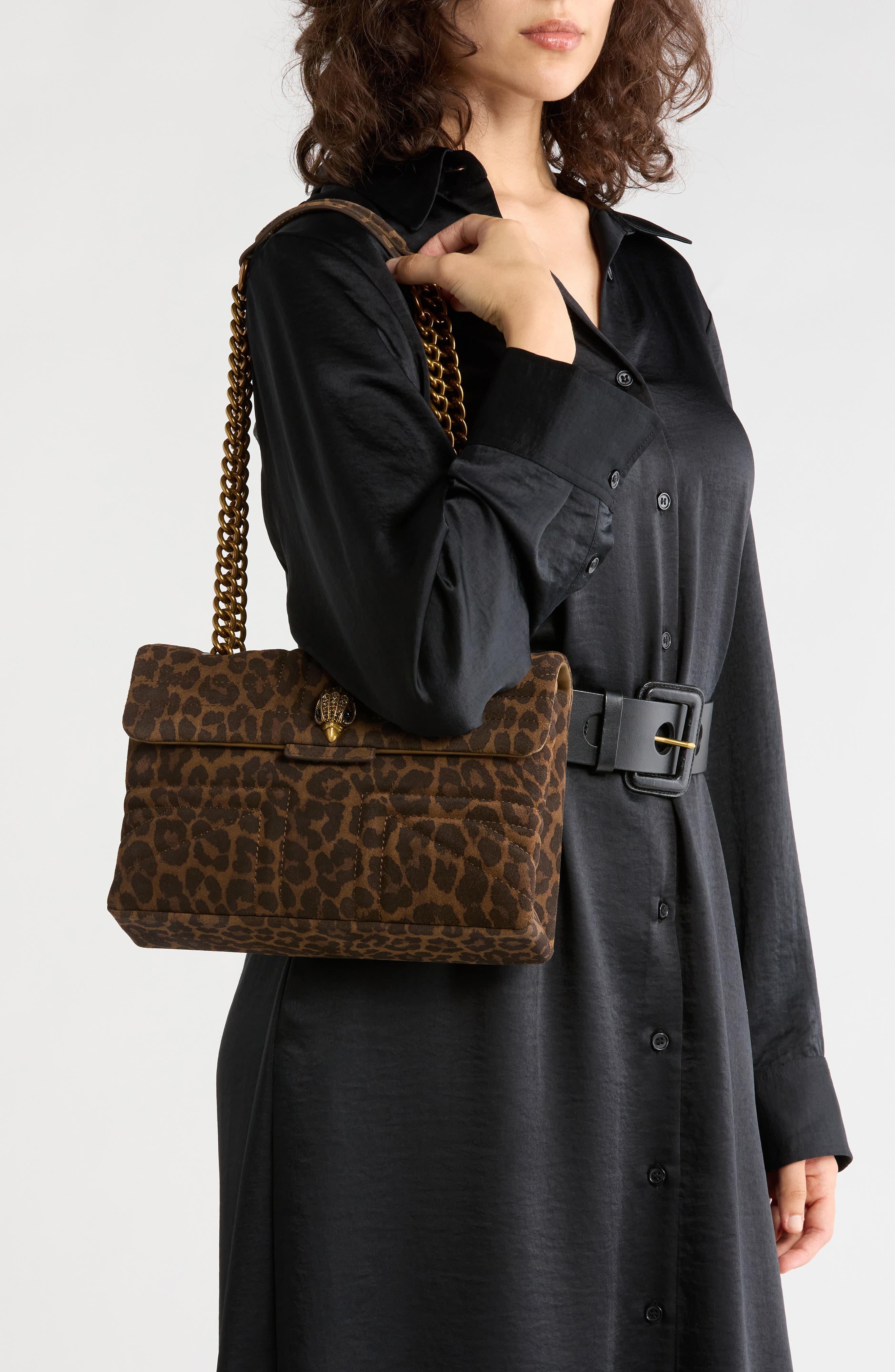 Union Jack Leopard Print Leather Shoulder Bag, Alternate, color, OPEN BROWN