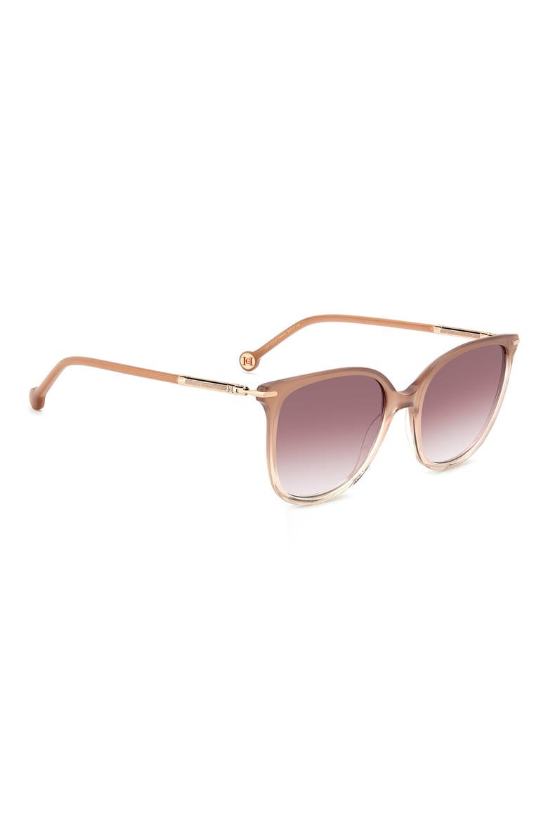 Her 55mm Gradient Square Sunglasses, Alternate, color, NUDE/ PINK DS