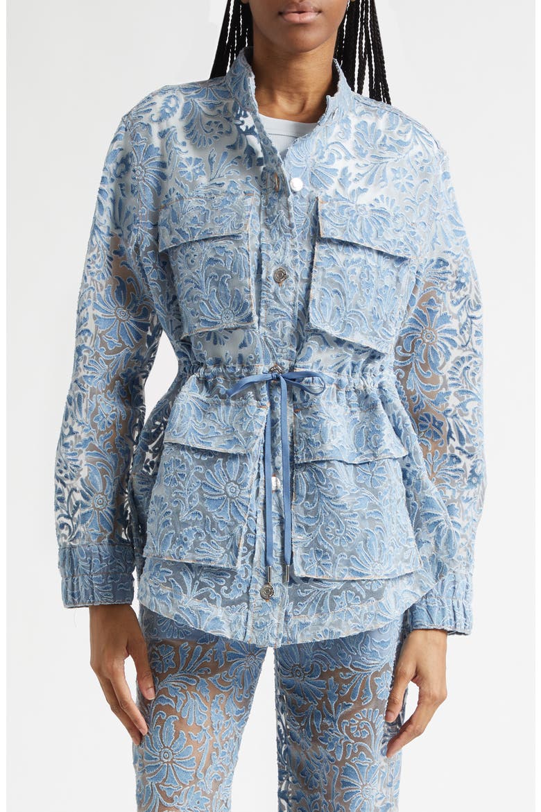 Lane Burnout Floral Jacket, Main, color, LAKESHORE