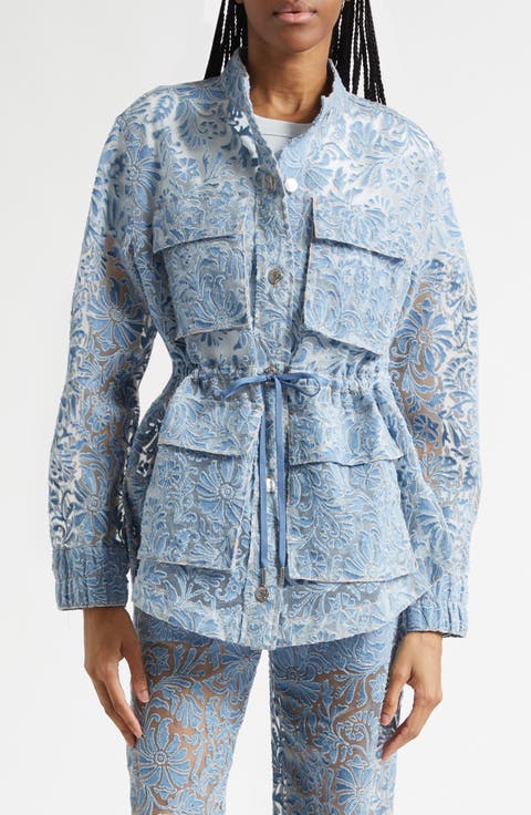 Lane Burnout Floral Jacket