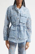 Veronica Beard Lane Burnout Floral Jacket