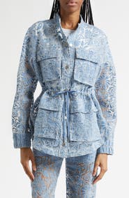 Veronica Beard Lane Burnout Floral Jacket