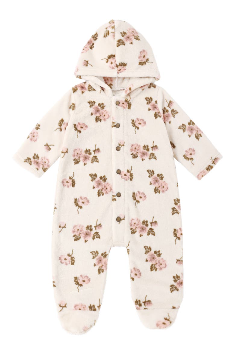 Kids' Rose Garden Fleece Jumpsuit, Main, color, NATURAL