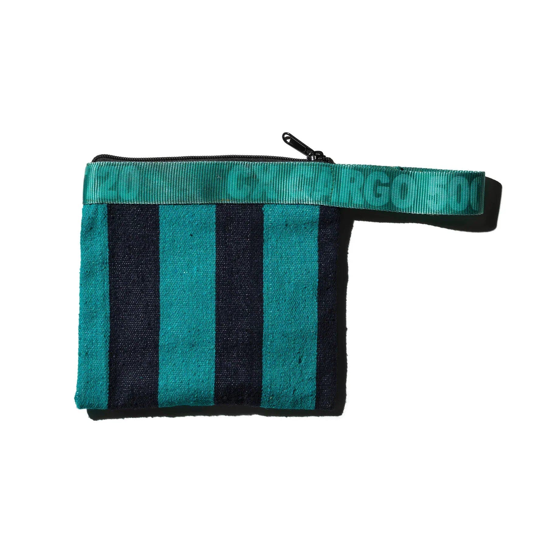 PUEBCO Rug Pouch, Main, color, Turquoise X Navy Blue