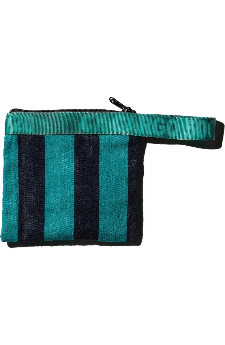 PUEBCO Rug Pouch, Main, color, Turquoise X Navy Blue