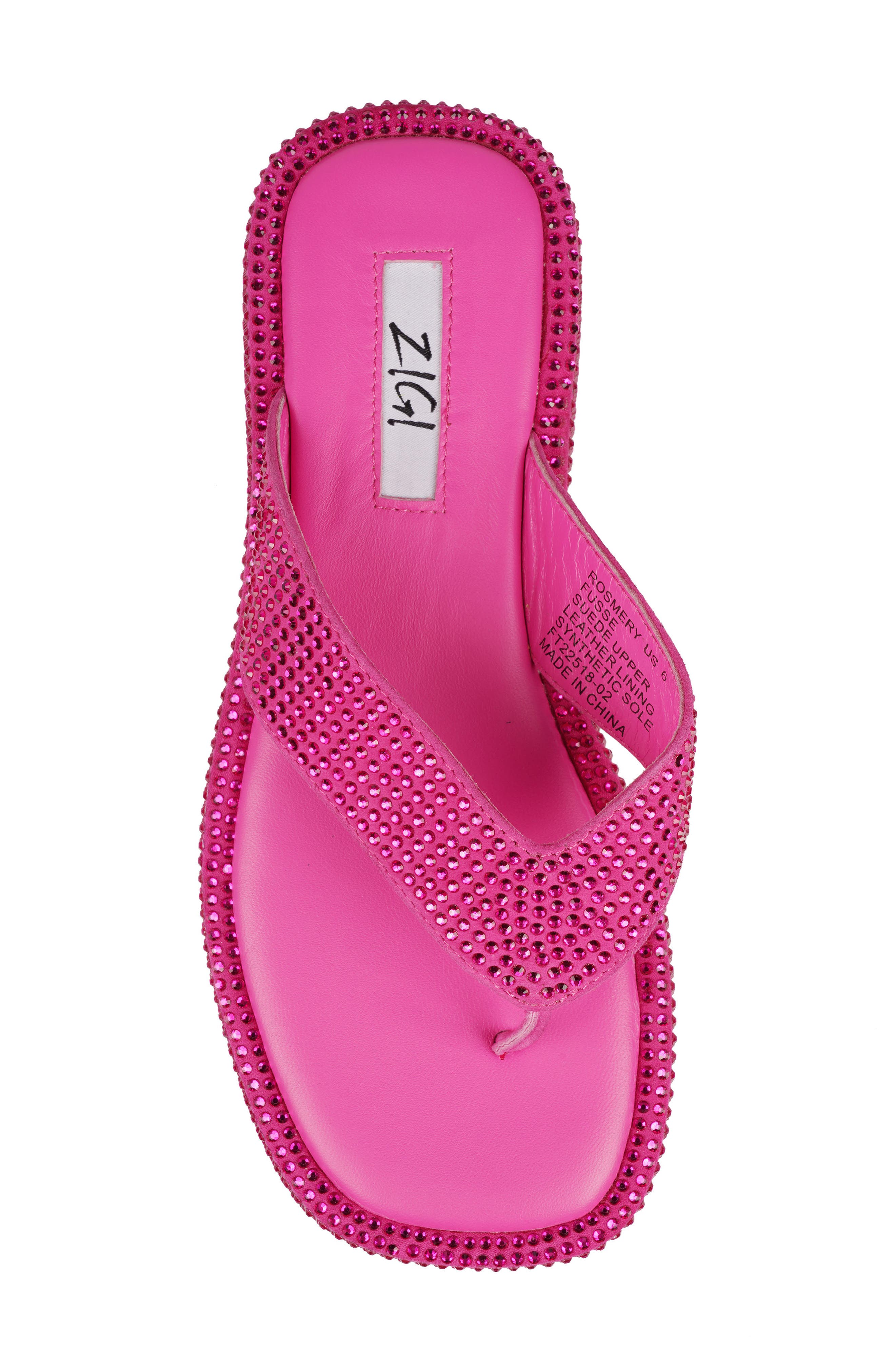 ZIGI Rosmery Platform Flip Flop, Alternate, color, Fuschia Suede