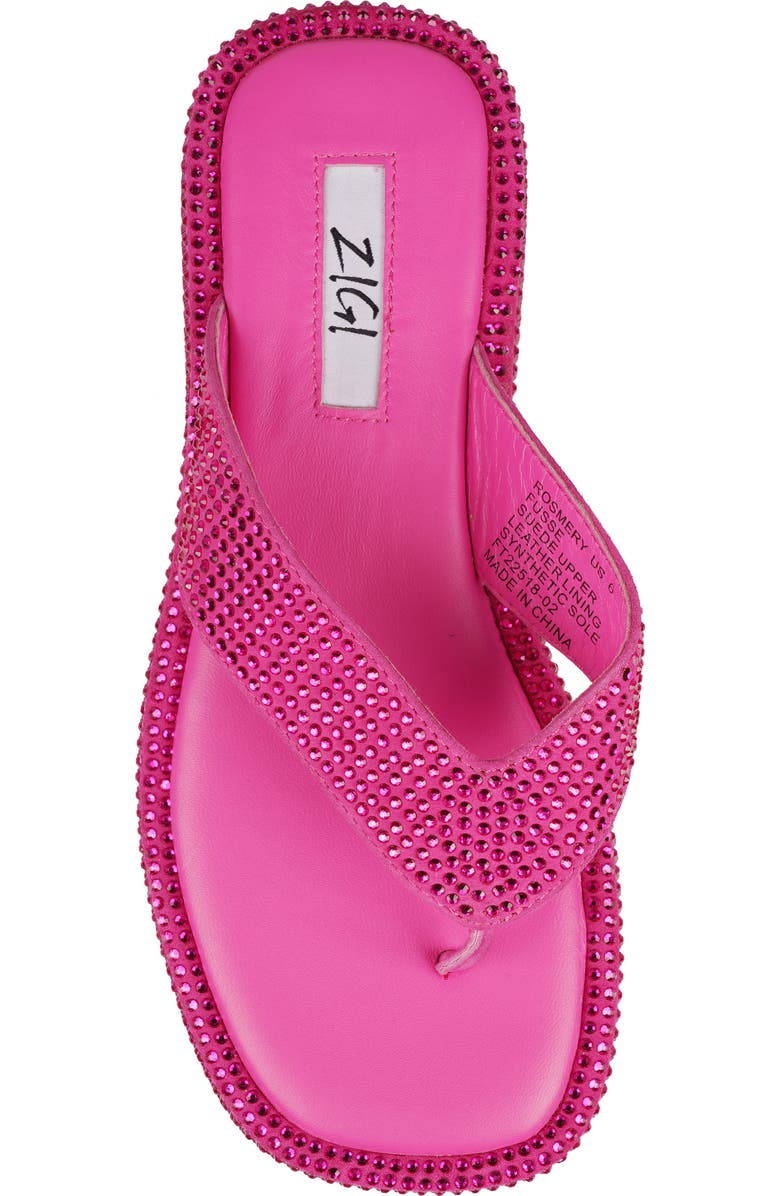 ZIGI Rosmery Platform Flip Flop, Alternate, color, Fuschia Suede