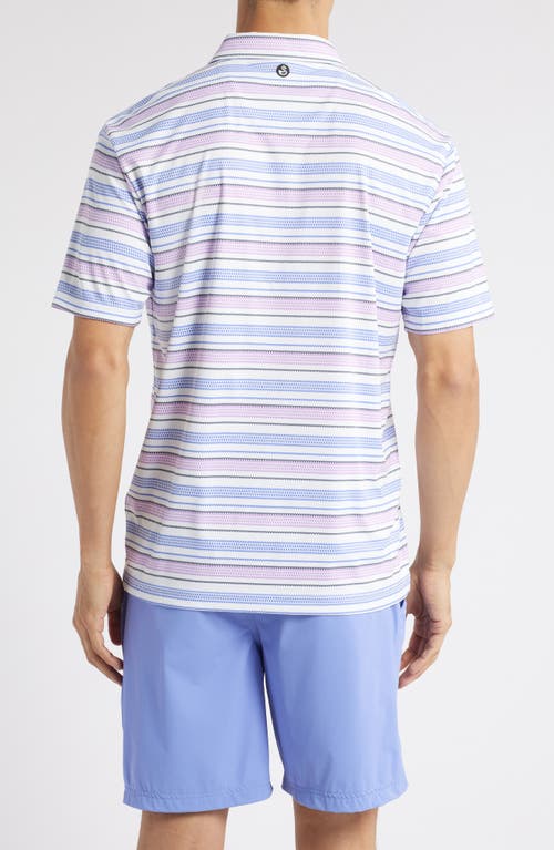 Swannies Tracks Stripe Golf Polo In Iris
