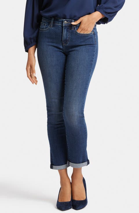 Sheri Cuffed Straight Leg Jeans (Petite)