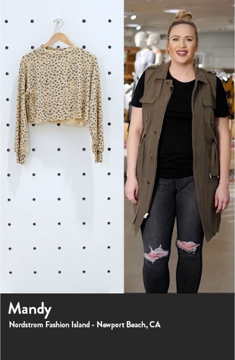 Ava Mock Neck Crop Top, sales video thumbnail