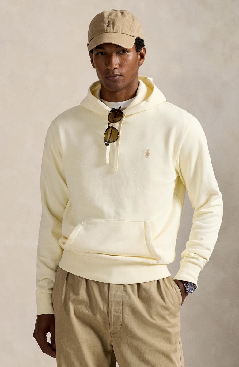 Polo Ralph Lauren Loopback Cotton Fleece Hoodie, Alternate, color, Clubhouse Cream