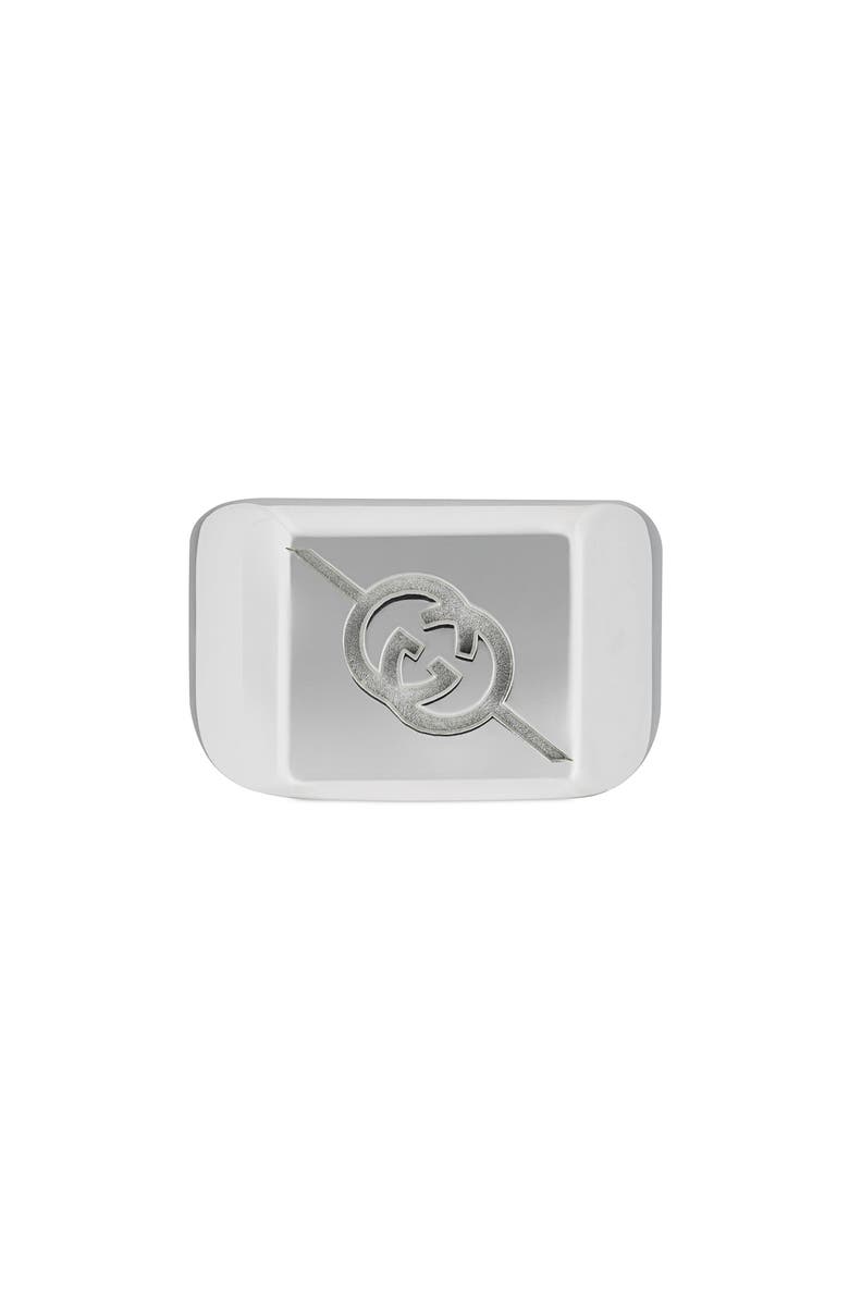 Gucci Interlocking-G Tag Signet Ring, Alternate, color, 