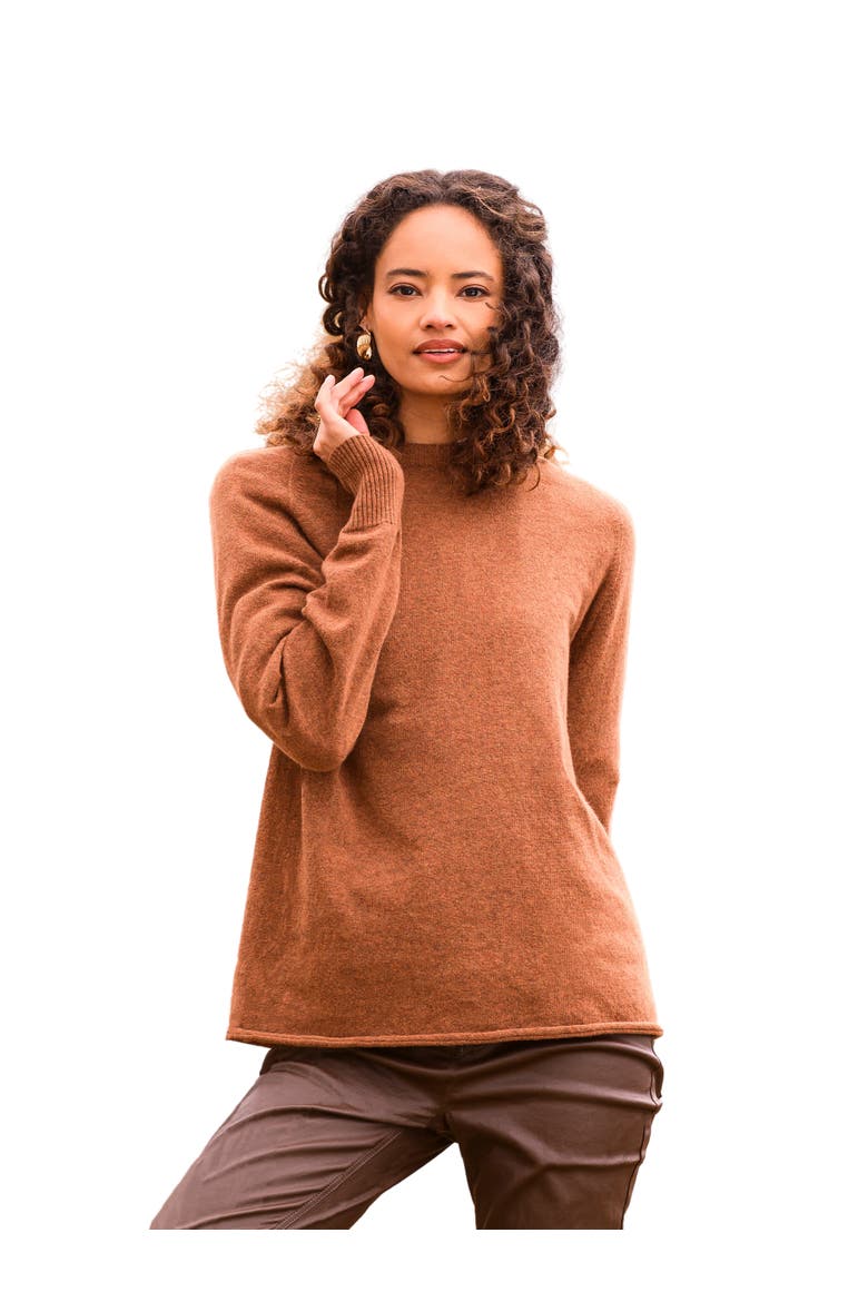Geelong Slouch Crew Sweater, Main, color, RUST