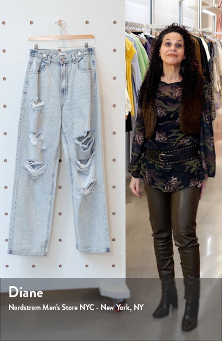 Hi And Loose Distressed Jeans, sales video thumbnail
