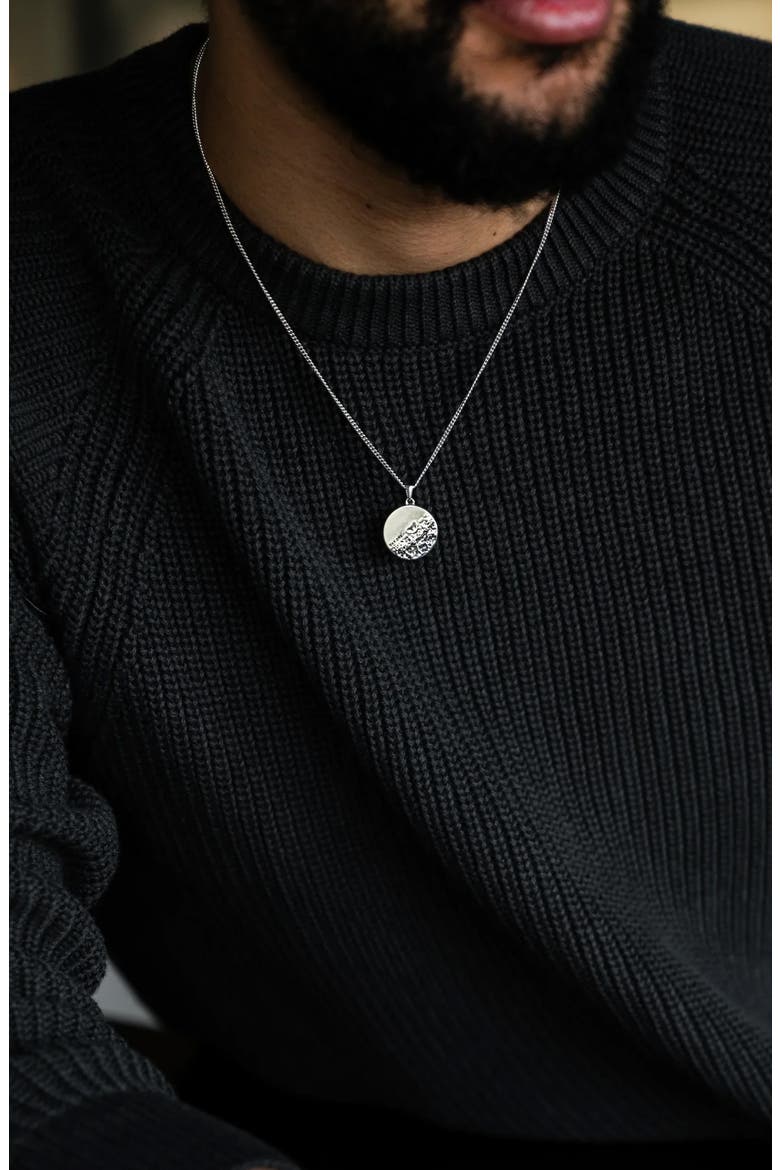 Men's Day One Pendant Necklace, Alternate, color, STERLING SILVER
